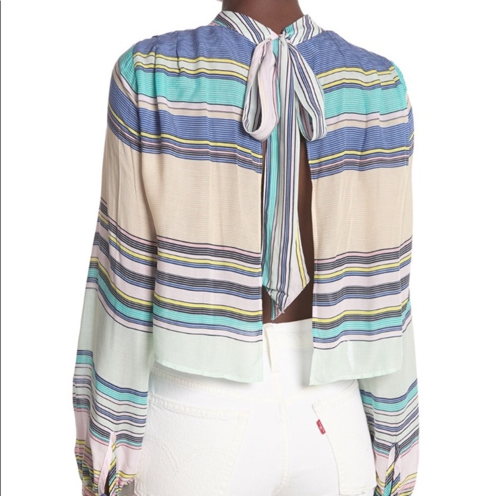 NWOT Wildfox Little Black Boots Striped Top - Picture 2 of 9